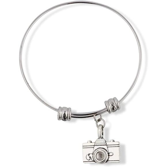 Photographer Gifts Camera Jewelry Camera Bracelet Bangle - Picture 1 of 4
